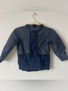 North Face Kids Lightweight Rain Jacket Blue Hooded Zip XXS 5 Windbreaker